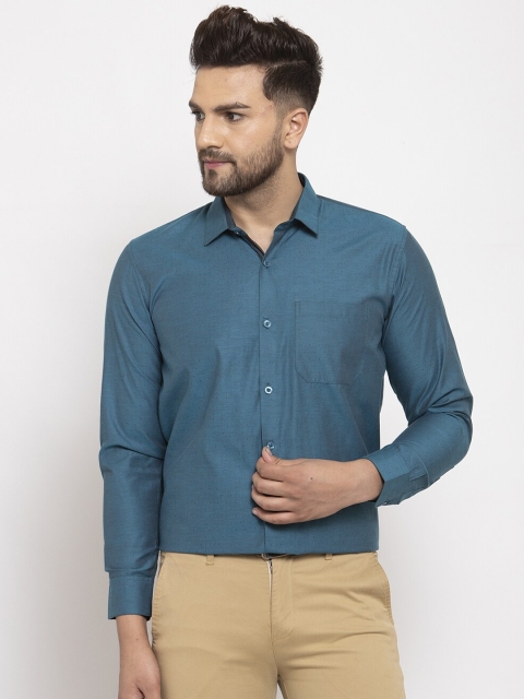 

JAINISH Men Blue Regular Fit Classic Formal Shirt