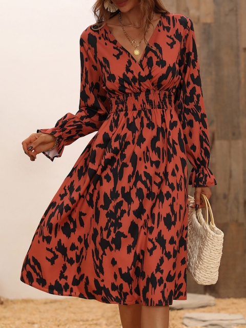 

BoStreet Red Floral Fit and Flare Dresses