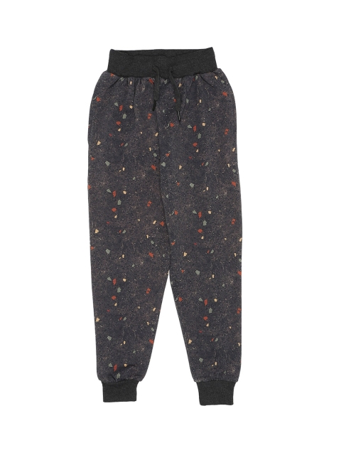 

RAINE AND JAINE Girls Grey Printed Cotton Joggers