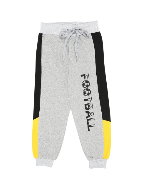 

RAINE AND JAINE Girls Grey Melange Solid Cotton Joggers