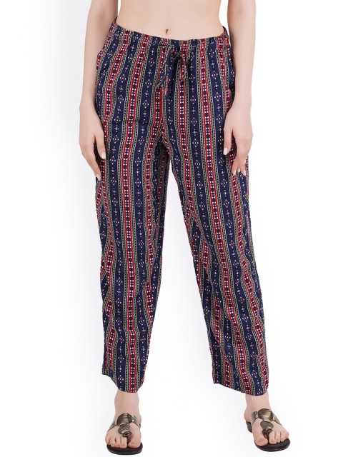 

Style Shoes Women Red & Blue Striped Lounge Pants