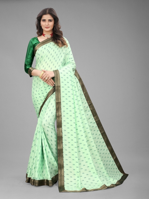 

MARUTI ART Green & Black Paisley Zari Art Silk Saree