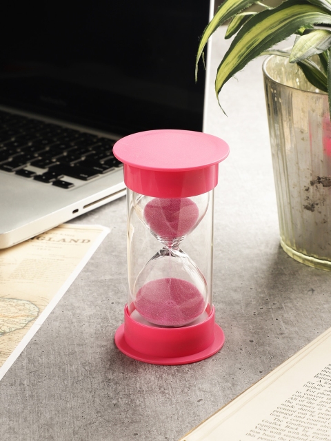 

EXIM DECOR Pink Solid 5 Minutes Pink Sand Timer Showpiece