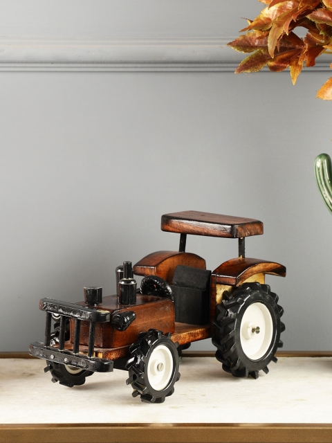 

EXIM DECOR Brown Miniature Farm Tractor Showpieces