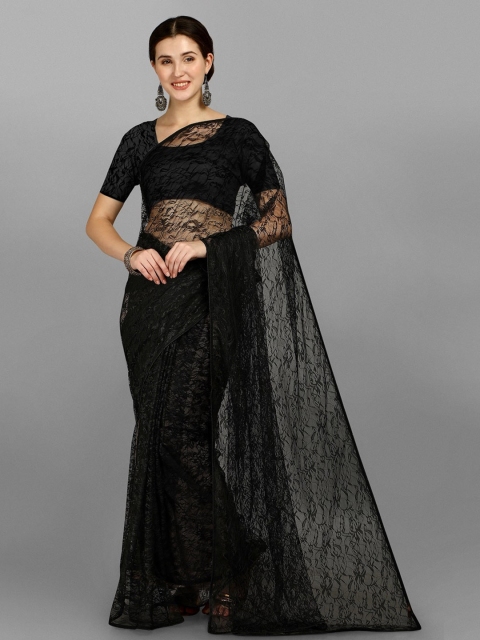 

YOYO Fashion Black Net Saree
