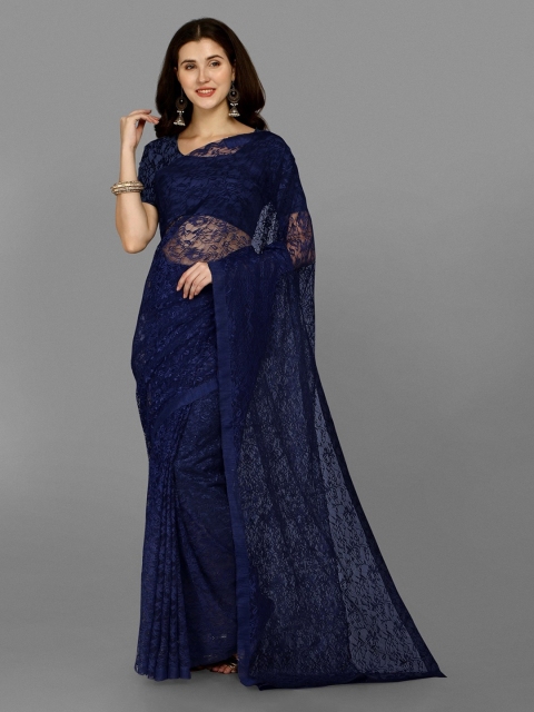 

YOYO Fashion Blue Net Saree