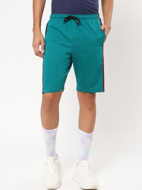 

Bewakoof Men Solid Sports Shorts, Blue