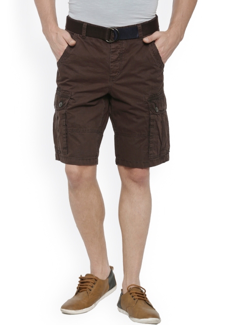 

t-base Men Brown Cargo Shorts