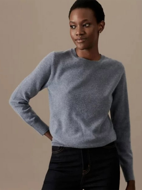 

Marks & Spencer Women Blue Cashmere Pullover