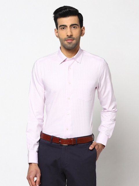 

Blackberrys Men Pink Slim Fit Printed Formal Shirt