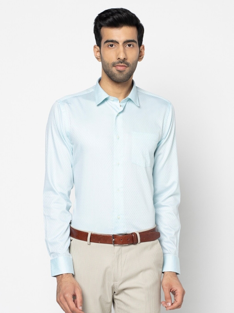 

Blackberrys Men Blue Slim Fit Printed Formal Shirt