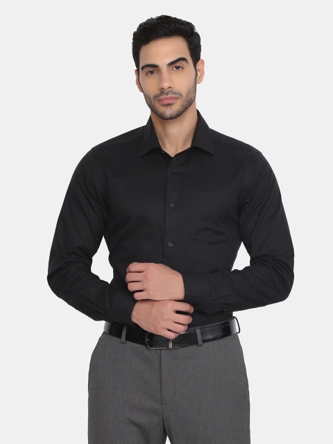 

Blackberrys Men Black Slim Fit Solid Cotton Formal Shirt