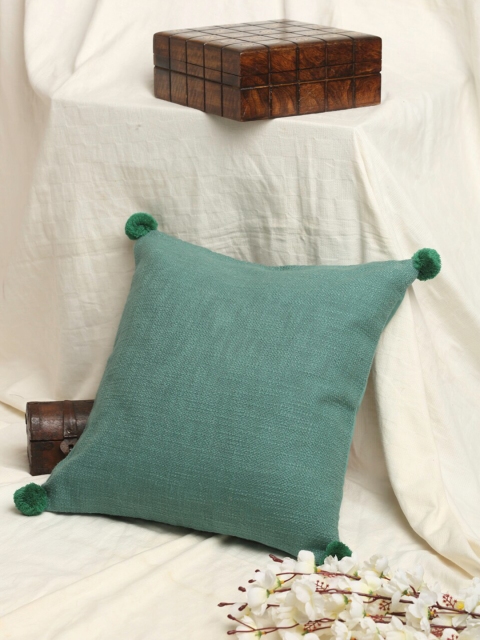 

EK BY EKTA KAPOOR Set of 2 Square Cushion Covers, Teal