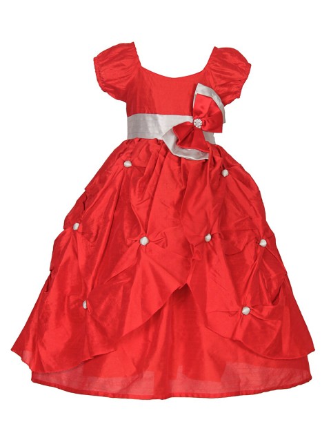 

Samsara Couture Red & Grey Embellished Net Maxi Dress