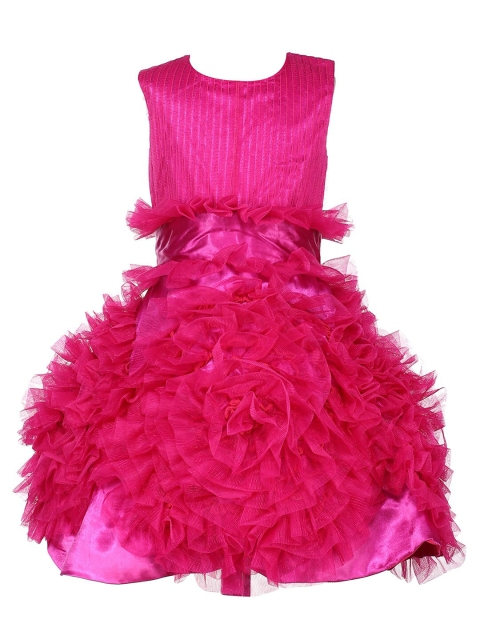 

Samsara Couture Magenta Satin Cotton Dress