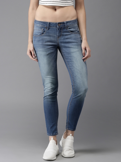 

Moda Rapido Women Blue Skinny Fit Mid-Rise Cropped Clean Look Jeans