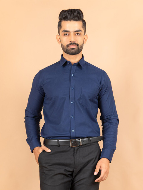 

Tistabene Men Blue Pure Cotton Comfort Casual Shirt