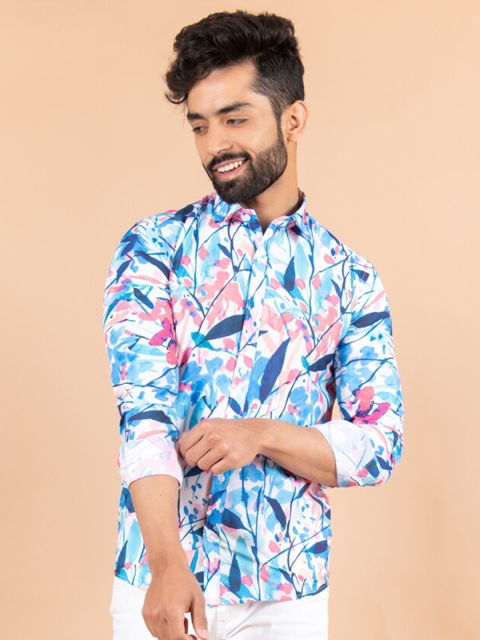 

Tistabene Men White Comfort Floral Printed Casual Shirt