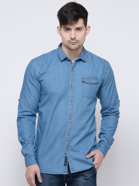 

L.A. SEVEN Men Blue Semi Slim Fit Solid Casual Shirt