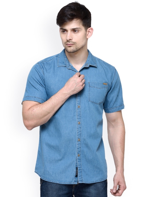 

L.A. SEVEN Men Blue Semi Slim Fit Solid Casual Shirt