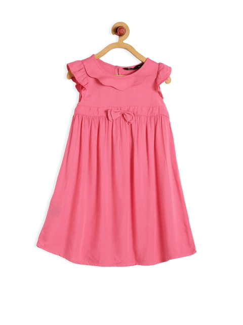 

IDK Girls Pink Solid A-Line Dress