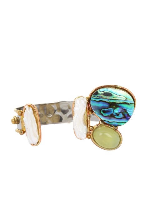 

ZeroKaata Gold-Toned Cuff Bracelet with Stones