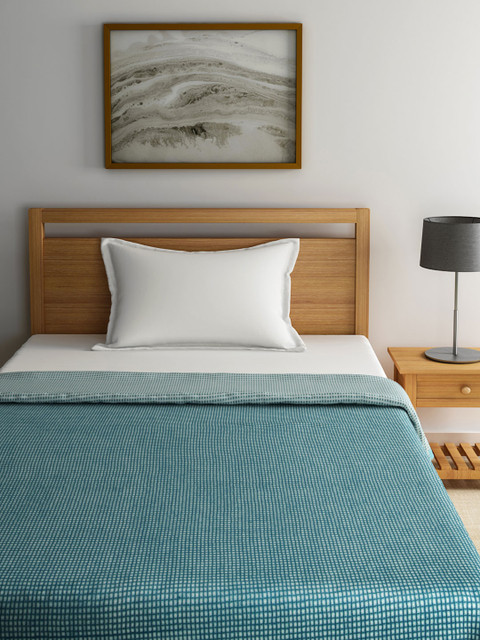 

Raymond Home Teal Blue Printed Woollen Single Blanket