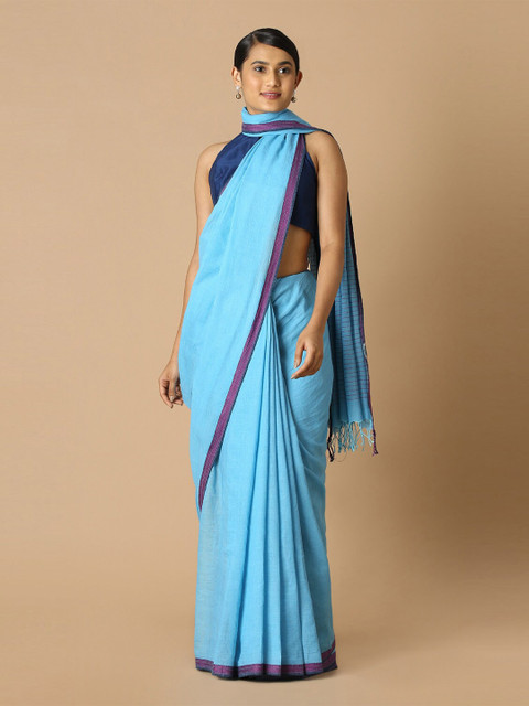 

Taneira Blue & Purple Pure Cotton Saree