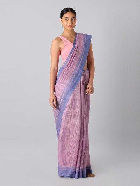 

Taneira Violet & Blue Woven Design Zari Pure Silk Bhagalpuri Saree