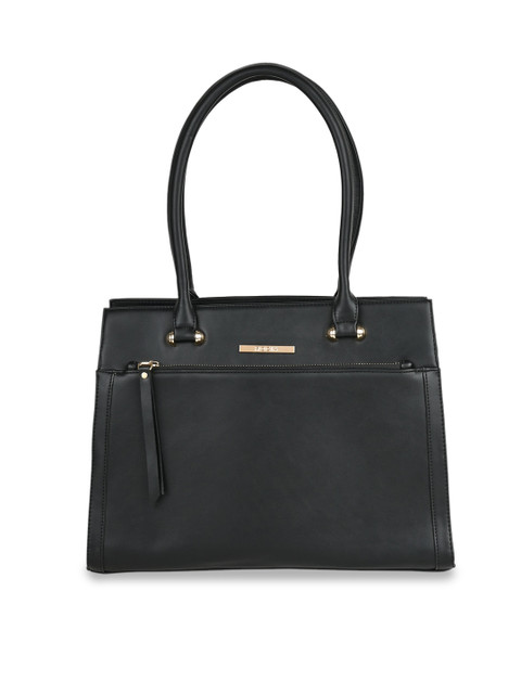 

Rocia Black PU Structured Handheld Bag with Tasselled