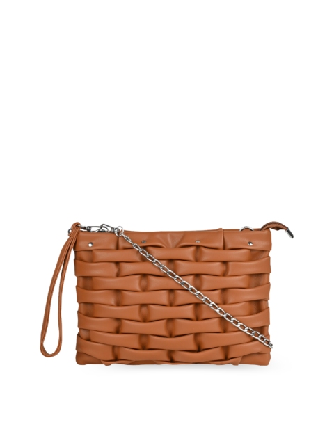 

Rocia Women PU Structured Sling Bag, Tan