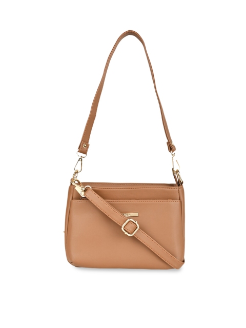 

Rocia Tan Textured PU Structured Sling Bag