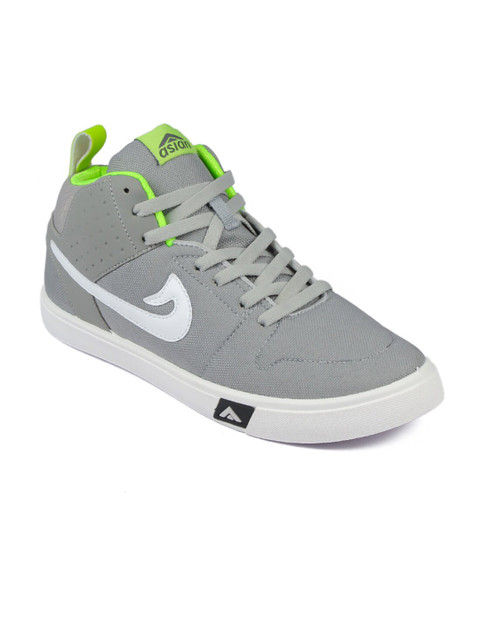 

ASIAN Boys Textile Running Lace-Up Shoes, Grey