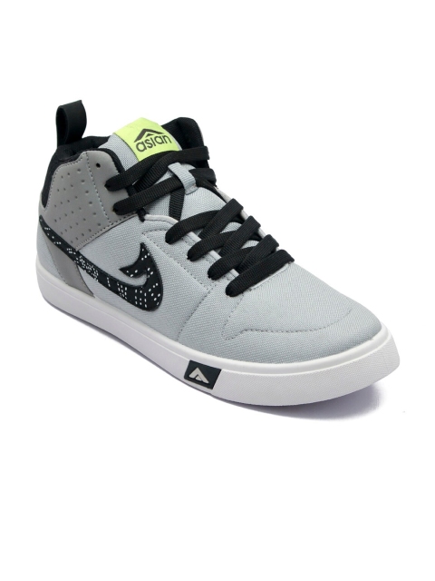 

ASIAN Boys Textile Lace-Up Walking Shoes, Grey