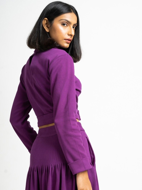 

Hencemade Women Purple Solid Co-Ord Set