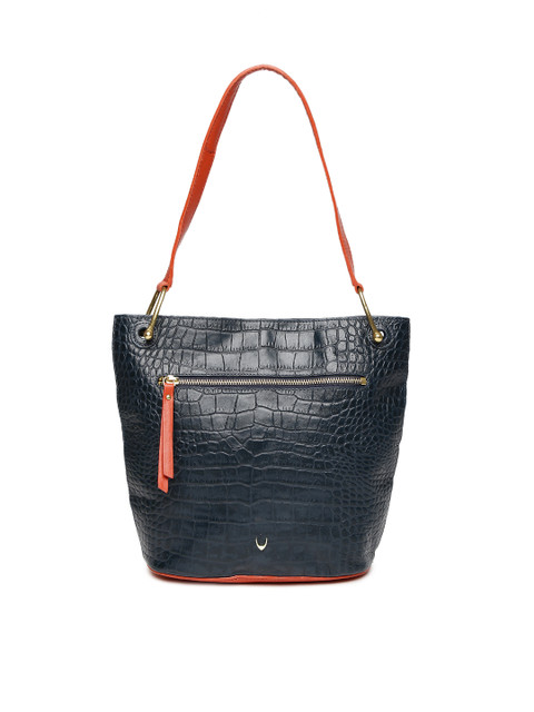 

Hidesign Blue Textured Shoulder Bag