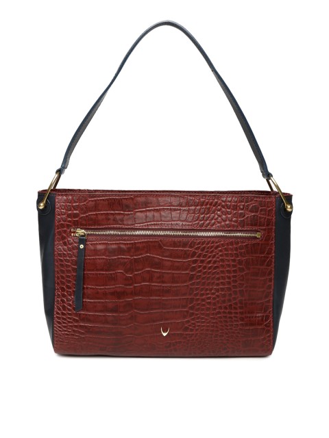 

Hidesign Maroon Textured Shoulder Bag