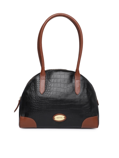 

Hidesign Black Textured Shoulder Bag