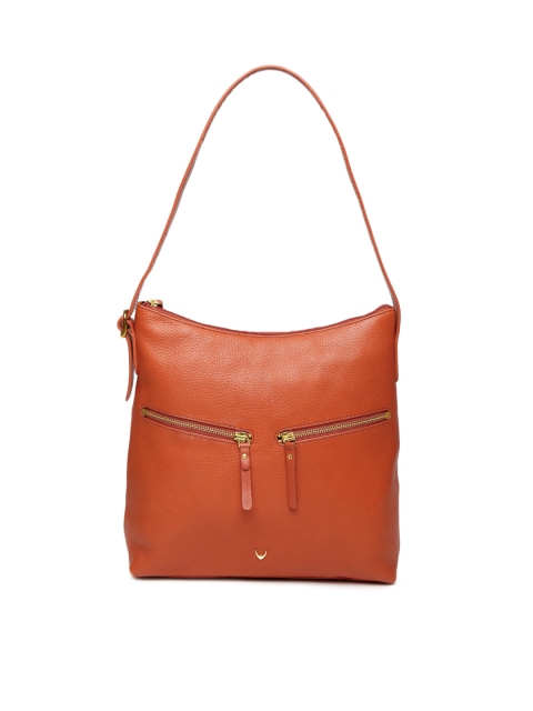

Hidesign Orange Solid Hobo Bag