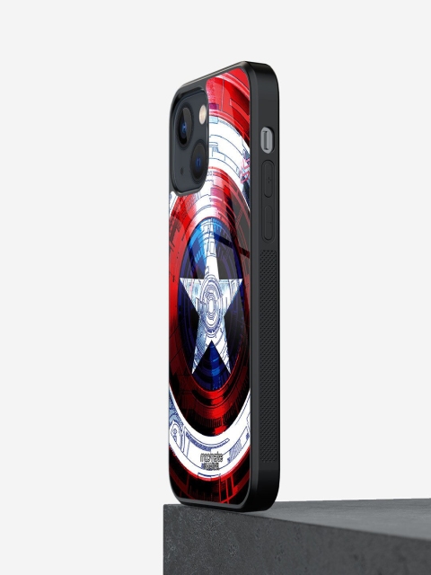 

macmerise Black & Red Captains Shield Decoded Printed iPhone 13 Mini Back Cover