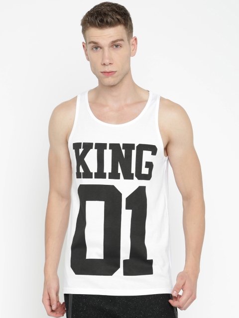 

SayItLoud White & Black Printed Lounge T-shirt