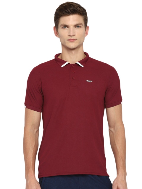 

FURO by Red Chief Men Maroon Polo Collar T-shirt