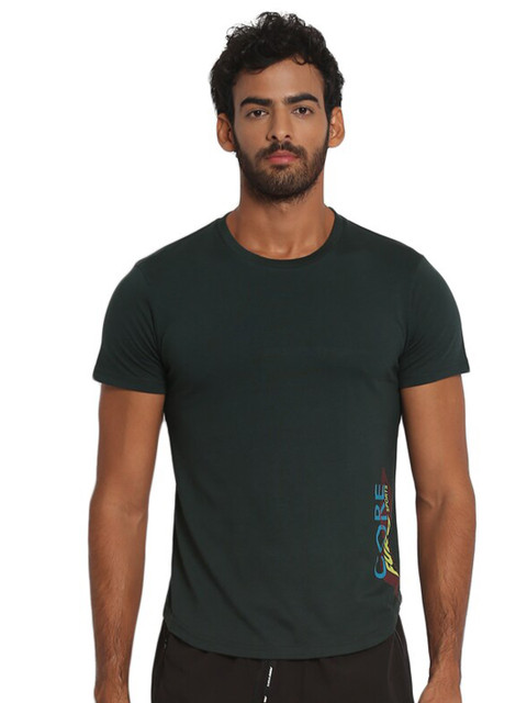 

FURO by Red Chief Men Green Solid T-shirt