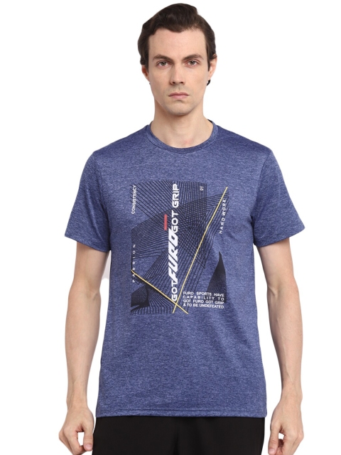 

FURO by Red Chief Men Navy Blue Printed T-shirt