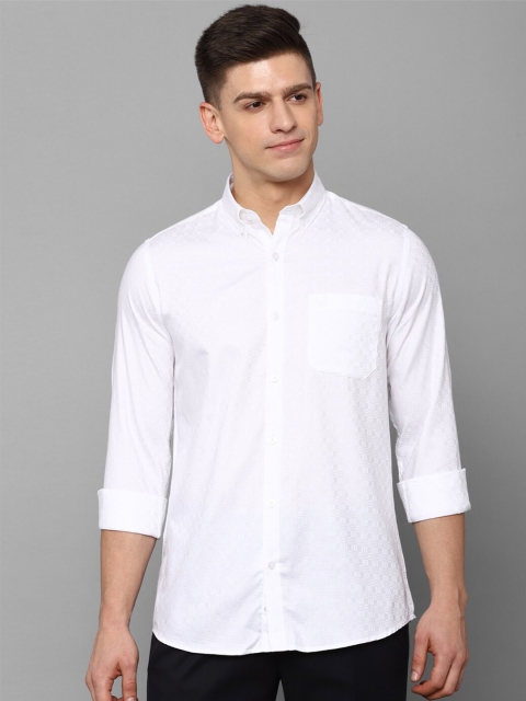 

Allen Solly Men Pure cotton White Slim Fit Casual Shirt