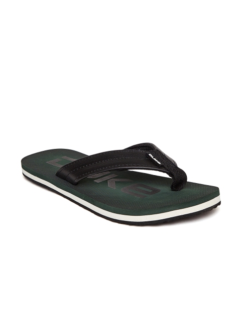 

Duke Men Black & Green Printed Flip-Flops