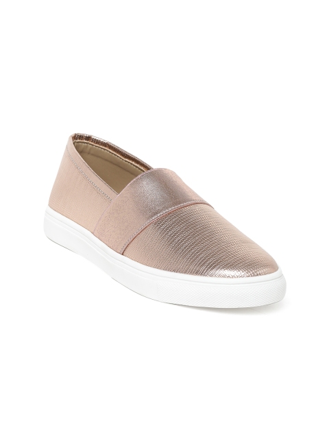 

Bruno Manetti Women Copper-Toned Slip-On Sneakers
