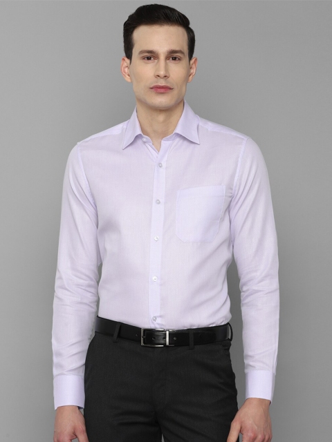 

Louis Philippe Men Purple Solid Cotton Formal Shirt