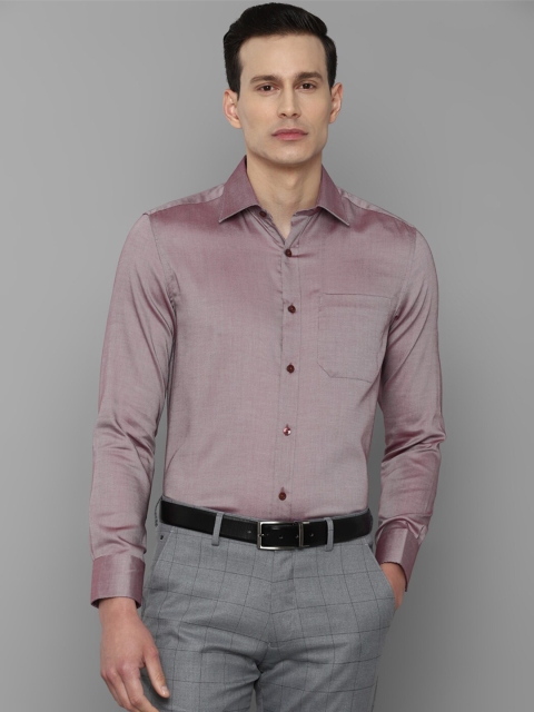 

Louis Philippe Men Purple Solid Cotton Formal Shirt