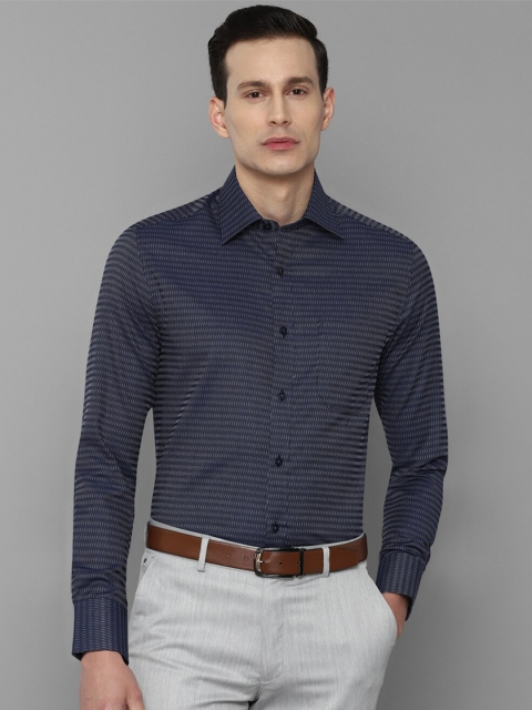 

Louis Philippe Men Navy Blue Printed Formal Cotton Shirt